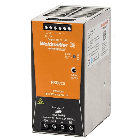 Fonte Chaveada Pro Eco3 240W 24V 10A 1469540000 Weidmuller Conexel