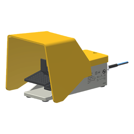 Interruptor De Pedal Industrial Metálico 1 Interruptor 1Na+1Nf Grau De Proteção Ip67 C/ Proteção C/ Prensa-Cabo Plástico SF7CZ2 Kap