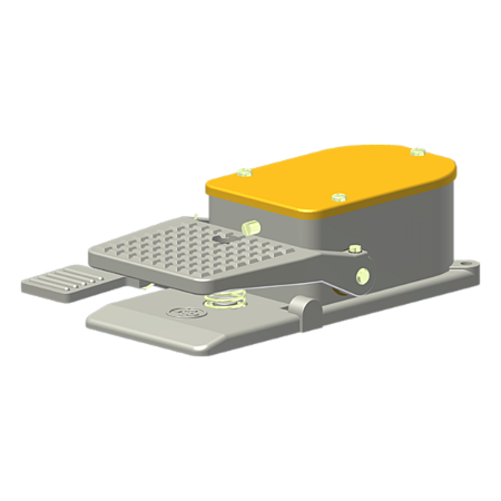 Interruptor De Pedal Industrial Metálico Serviço Pesado 1 Microrutor 1Na+1Nf C/ Trava SD1T Kap