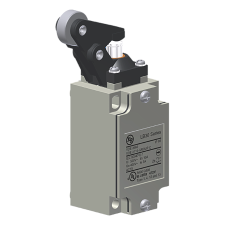 Interruptor De Posição Metálico, Corpo En 50041, Entrada De Cabos Pg 13,5, 1Na+1Nf, Cabeçote Linear, Alavanca Lateral Co LB30V1 Kap