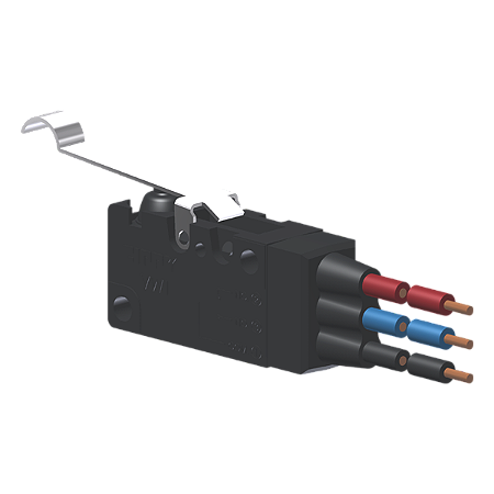 Micror. Miniat. Proteg. 6A Cont. Na+Nf Alav. Rígida C/ Roldana Simulada Alta Próxima Ao Botão, 3 Cabos De Ligação 18 Awg MVP6D2W Kap