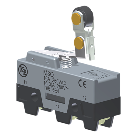 Microrutor Básico 16A, 1Na+1Nf, Alavanca Com Rolete Unidirecional, Terminal Parafuso Com Arruela Autorretrátil M3Q Kap