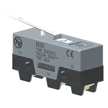 Microrutor Básico 16A, 1Na+1Nf, Alavanca Flexível, Terminal Parafuso Com Arruela Autorretrátil M3E Kap