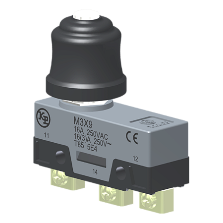 Microrutor Básico 16A, 1Na+1Nf, Botão Protegido Para Painel, Terminal Parafuso Frontal Com Prensa-Fio M3X9 Kap