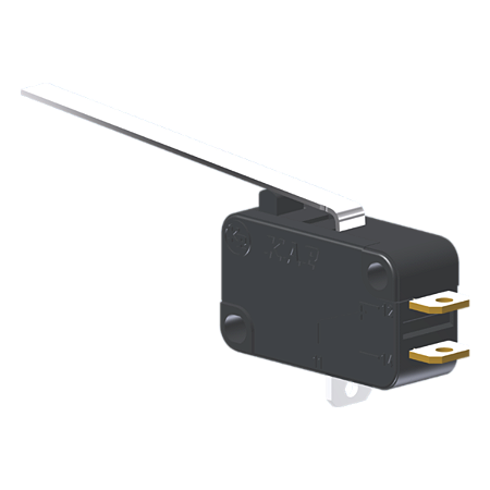 Microrutor Miniatura 10A, 1Na+1Nf, Alavanca Longa, Terminal Solda MV5G5IC1 Kap