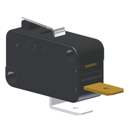 Microrutor Miniatura 10A, 1Na, Alavanca Curta, Terminal Faston 6,3X0,8Mm MV5G1DA1 Kap