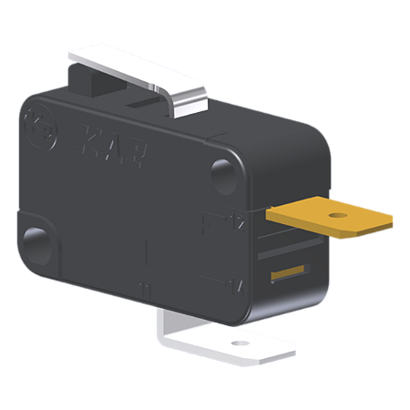 Microrutor Miniatura 10A, 1Nf, Alavanca Curta, Terminal Faston 6,3X0,8Mm MV5G1EA1 Kap