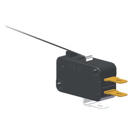 Microrutor Miniatura 15A, 1Na+1Nf, Alavanca Longa, Terminal Faston 4,8X0,5Mm MV7G5CA1 Kap