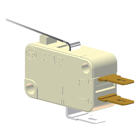 Microrutor Miniatura 15A, 1Na+1Nf, Alavanca, Terminal Faston 4,8X0,5Mm MV71G3CA1 Kap