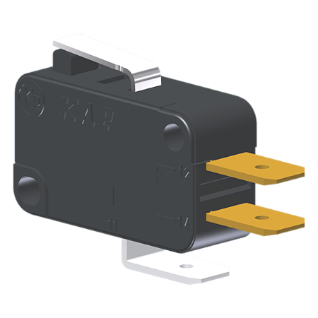 Microrutor Miniatura 5A, 1Na+1Nf, Alavanca Curta, Terminal Faston 6,3X0,8Mm MV3G1FA1 Kap