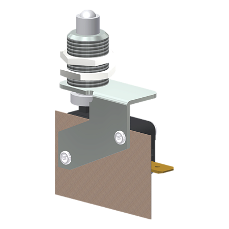Microrutor Miniatura 5A, 1Na, Botão Para Painel, Terminal Faston 6,3X0,8Mm MV3CDA1 Kap