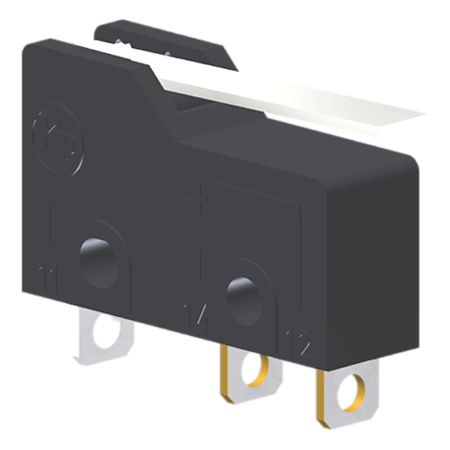 Microrutor Subminiatura 5A, 1Na+1Nf, Alavanca Rígida Curta, Terminal Solda MM2G1NS Kap