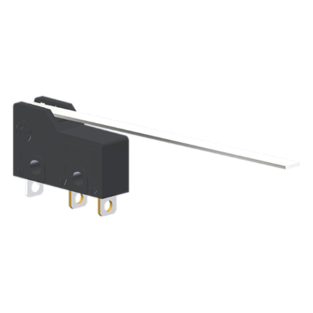 Microrutor Subminiatura 5A, 1Na+1Nf, Alavanca Rígida Longa, Terminal Solda MM1G5NS Kap