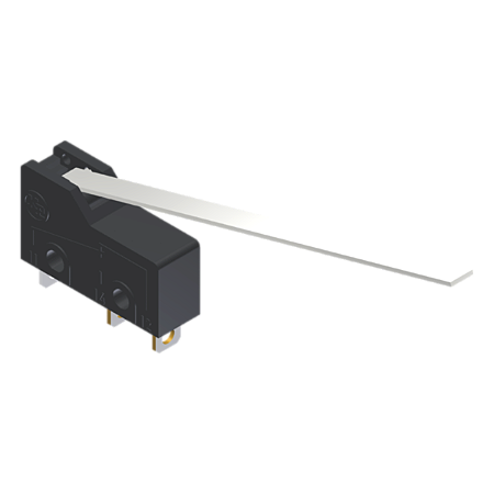 Microrutor Subminiatura 5A, 1Na+1Nf, Alavanca Rígida Longa, Terminal Solda MM1G6NS Kap