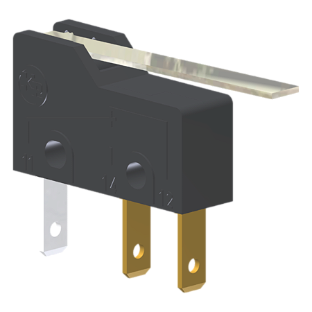 Microrutor Subminiatura 5A, 1Na+1Nf, Alavanca Rígida, Terminal Faston 2,8X0,5Mm MM1G3NF Kap