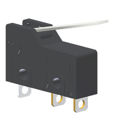 Microrutor Subminiatura 5A, 1Na+1Nf, Alavanca Rígida, Terminal Solda MM2G4NS Kap