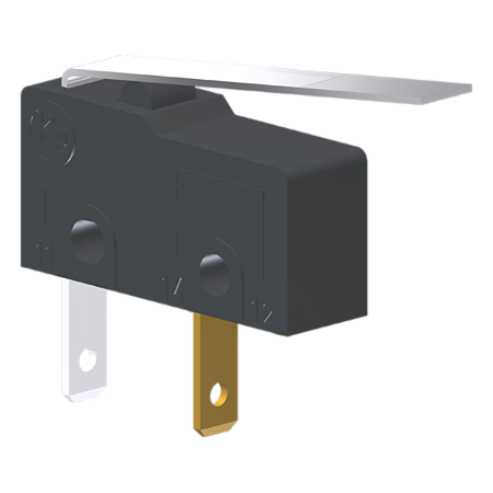 Microrutor Subminiatura 5A, 1Na, Alavanca Flexível Curta, Terminal Faston 2,8X0,5Mm MM1E1N1F Kap
