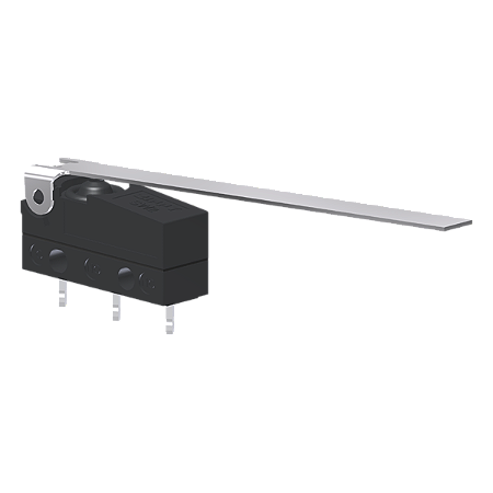 Microrutor Subminiatura Protegido 10A Contato Na+Nf Alavanca Flexível Curta Terminal Circuito Impresso MMP1E5NI Kap