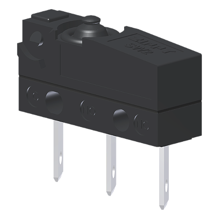 Microrutor Subminiatura Protegido 10A Contato Na+Nf Atuador Pino Terminal Faston MMP1ANF Kap