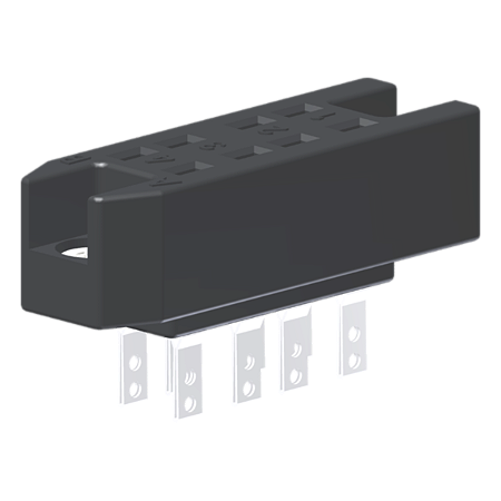 Contato Fêmea Din 41622 08 Polos Terminal Solda Prateado Furos De Fixação Ø3,5 PC08F Kap
