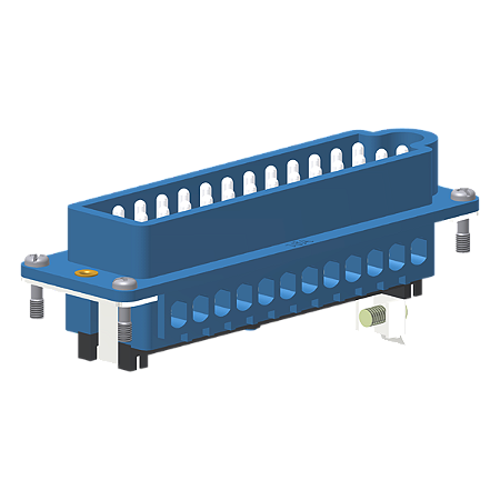 Contato Macho 24 Polos 16A + Pino Terra Terminal Parafuso PB24M Kap