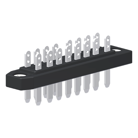 Contato Macho Din 41622 16 Polos Terminal Solda Pratedo Furos De Fixação Ø3,5 PC16M Kap