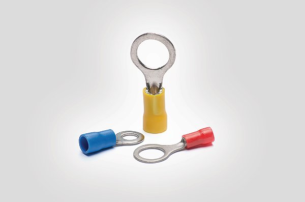 Terminal Olhal Isolado 2,50Mm Largura 8,5Mm Cobre Estanhado Azul Hot02505-Sncu/Pvc-Bu Hellermann
