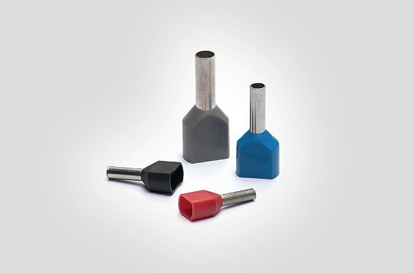 Terminal Pino Tubular Ilhós Duplo Isolado 10,00Mm Cobre Estanhado Vermelho Hit10014-2-Sncu/Pvc-Rd Hellermann
