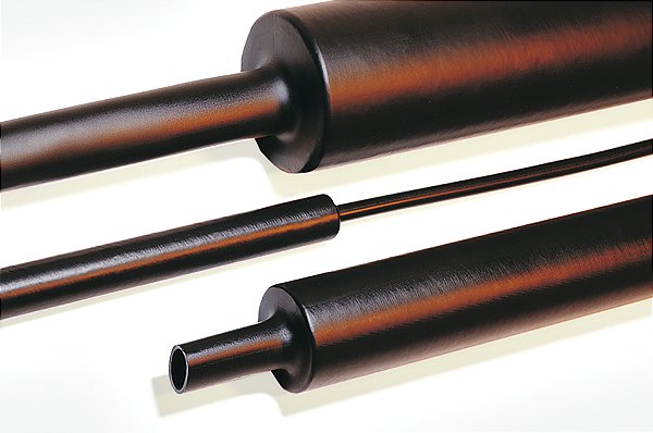 Tubo Termocontrátil 2,5:1 Sem Adesivo Poliolefina Reticulada Vermelho/Marrom Mu37-75/30-Po-X-Bn Hellermann