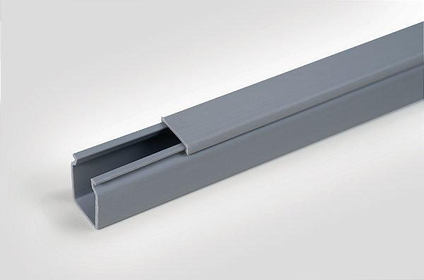 Canaleta Recorte Fechado Altura 20,3Mm Largura 15,5Mm Policloreto De Vinila Cinza Hd0F-15X20-Pvc-Gy Hellermann