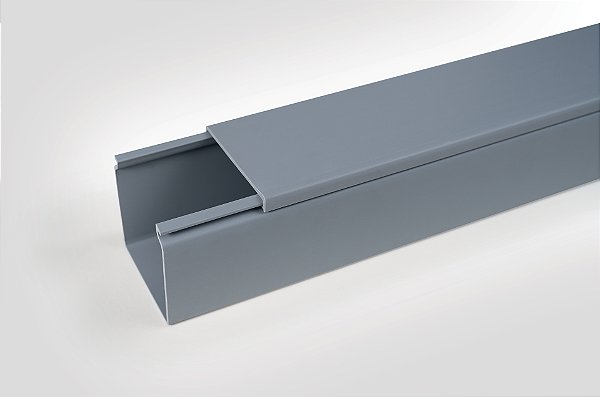 Canaleta Recorte Fechado Altura 78,7Mm Largura 80,0Mm Policloreto De Vinila Azul Hd10F-80X80-Pvc-Bu Hellermann