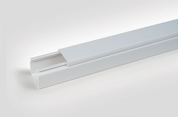 Canaleta Recorte Fechado Altura 78,7Mm Largura 80,0Mm Policloreto De Vinila Branco Hd10F-80X80-Pvc-Wh Hellermann