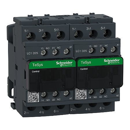 Chave Reversora Tripolar 25A 1Na+1Nf 110Vca LC2D25F7 SCHNEIDER