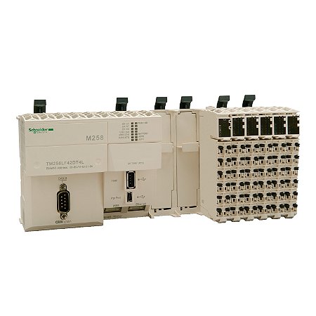 Controlador Lógico Programável - 26 Entradas / 16 Saídas Digitais - Saídas Source (Pnp) - Modbus Tcp/Ethernet Ip/Canopen - 24 Vdc TM258LF42DT4L SCHNEIDER