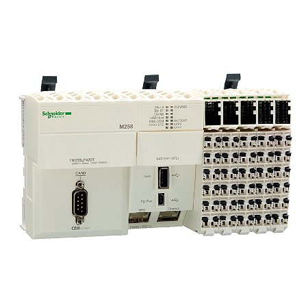 Controlador Lógico Programável - 26 Entradas / 16 Saídas Digitais - Saídas Source (Pnp) - Modbus Tcp/Ethernet Ip/Canopen - 24 Vdc TM258LF42DT SCHNEIDER