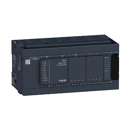 Controlador Lógico Programável - 24 Entradas / 16 Saídas Digitais - Saídas Source (Pnp) - Modbus Tcp - 24 Vdc TM241C40T SCHNEIDER
