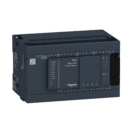 Controlador Lógico Programável - 14 Entradas / 10 Saídas Digitais - Saídas Source (Pnp) - Modbus Tcp - 24 Vdc TM241C24T SCHNEIDER