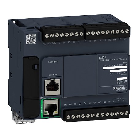 Controlador Lógico Programável - 14 Entradas / 10 Saídas Digitais - Saídas Source (Pnp) - Modbus Tcp/Ethernet Ip (Slave) - 24 Vdc TM221CE24T SCHNEIDER