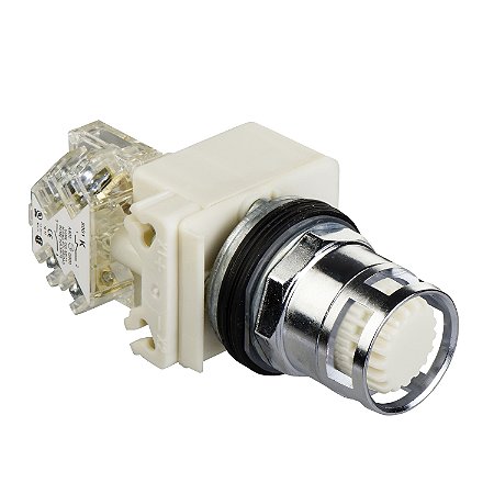 Botao 30Mm Metalico Luminoso G.Alta Led Alto Brilho 24V 1Na 9001K3L35LWWH13 SCHNEIDER