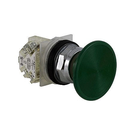 Botao 30Mm Metalico A Impulsao Soco D57 1Na 1Nf Verde 9001KR25GH13 SCHNEIDER