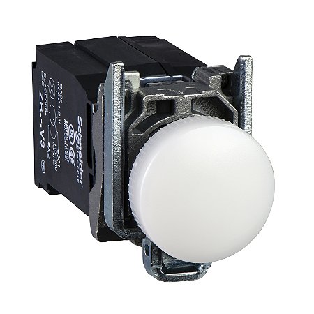 Sinalizador Modular Ø22Mm Metálico, Com Lâmpada Ba9S, Branco, 110V XB4BV31 SCHNEIDER