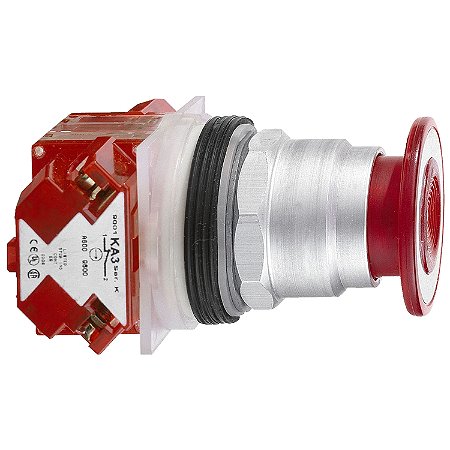 Botao 30Mm Metalico Empurrar Puxar Soco D41 1Nf Vermelho 9001KR9RH6 SCHNEIDER