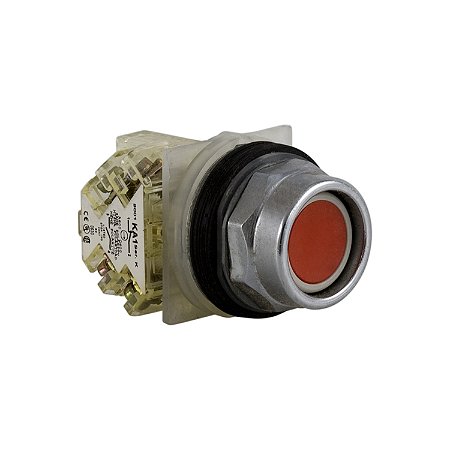 Botao 30Mm Metalico A Impulsao Embutido G.Alta 1Na 1Nf Vermelho 9001KR2RH13 SCHNEIDER