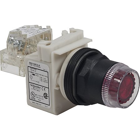 Botao 30Mm Plastico Luminoso G.Alta Led Alto Brilho 120V 1Na 9001SK1L38LGGH13 SCHNEIDER