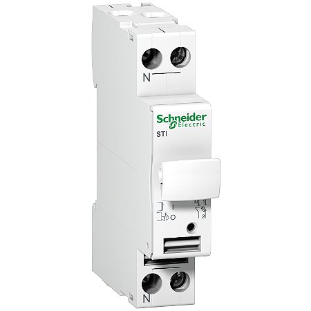 Porta-Fusiveis Seccionaveis 1P+N 10.3X38 500V A9N15646 SCHNEIDER