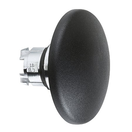 Cabeçote Para Botão Ø22Mm Metálico, Retorno Por Mola, Cogumelo Ø60Mm, Ergonômico, Preto ZB4BR216 SCHNEIDER