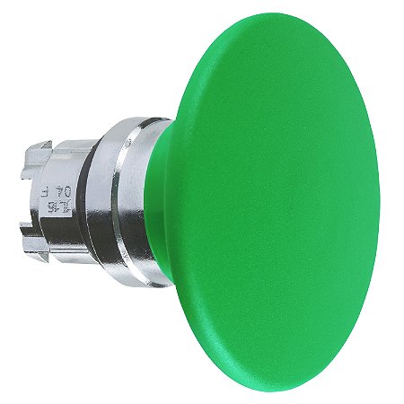 Cabeçote Para Botão Ø22Mm Metálico, Retorno Por Mola, Cogumelo Ø60Mm, Ergonômico, Verde ZB4BR316 SCHNEIDER