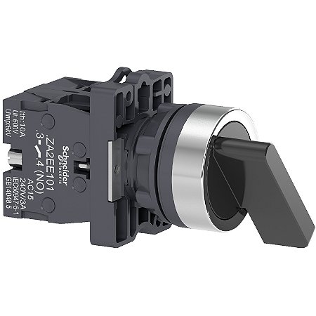 Comutador Ø22Mm Plástico, 3 Posições Retorno Por Mola, Manopla Longa, 2Na XA2EJ53 SCHNEIDER