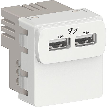 Miluz - Usb Charger 2.0 2.1A 127/220V - 2 Modules - White S3B70820 SCHNEIDER