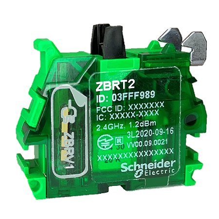 Transmitter For Wireless And Batteryless Push Button, Plastic, Black,Double Action ZBRT2 SCHNEIDER